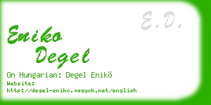 eniko degel business card
