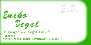 eniko degel business card